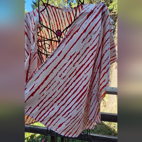 Jump White & Red Kimono Lightweight Jacket SzM - Picture 10 of 13